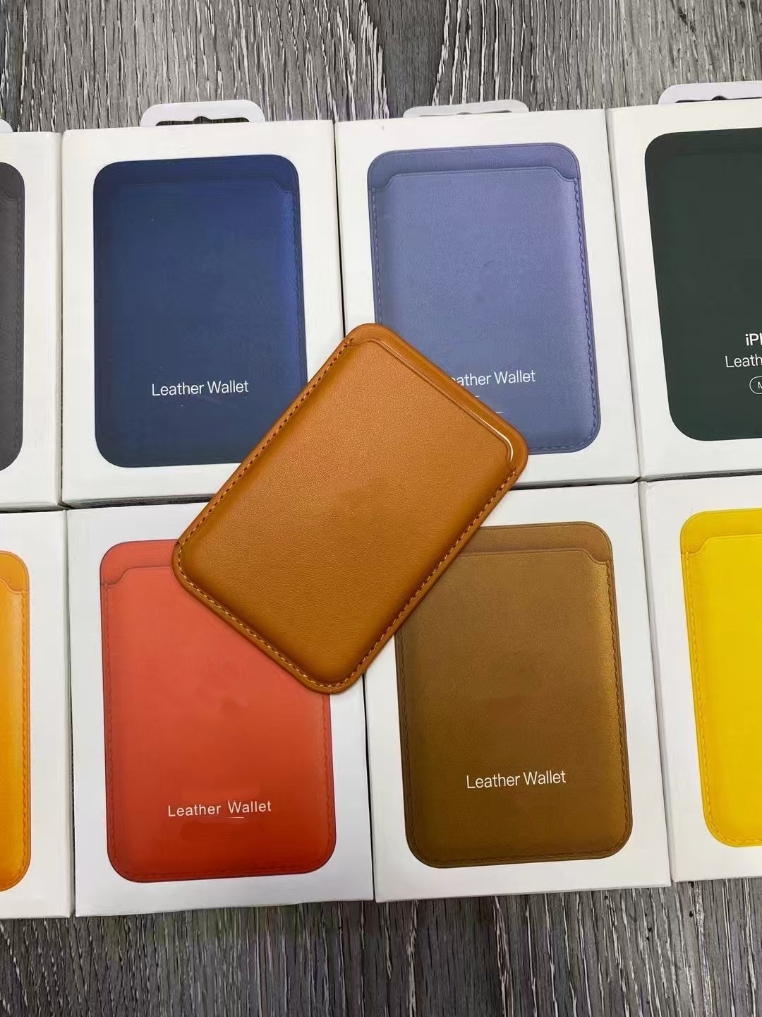 Leather Wallet Card Holder Phone Cover - Leder-Kartenetui Handyhülle mit Kartenhalter für MagSafe
