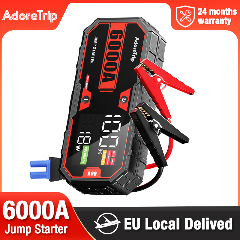 Power Banks - AdoreTrip 6000A Powerbank, tragbarer Starthilfekabel für