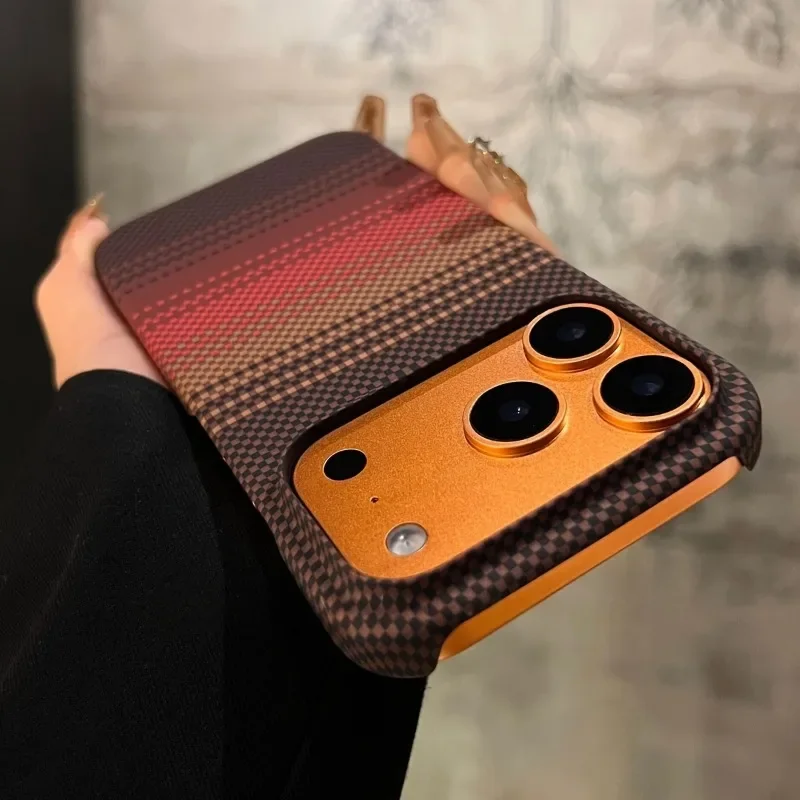 Matte Hard Pc Back Case - Luxuriöse Carbonfaser-Hartschalen-Handyhülle für iPhone 18 17