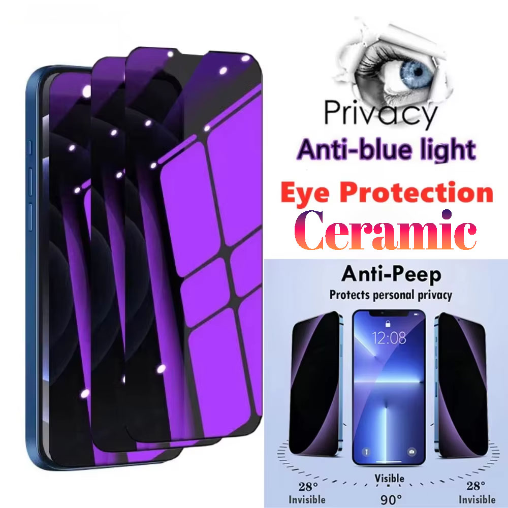 Matte Anti Glare Screen Protector - 1-5 Stück Anti-Blaulicht-Sichtschutz-Keramik-Softfolie für iPhone 18